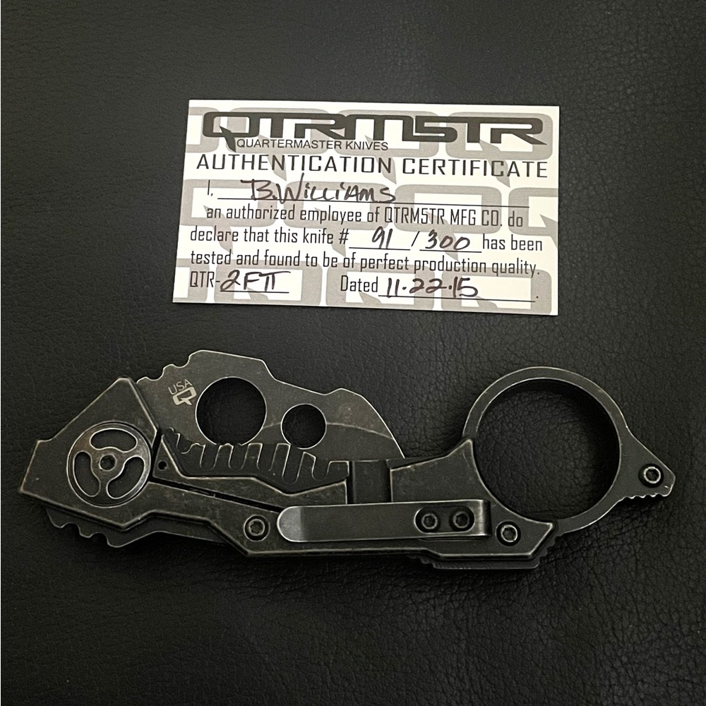 Quartermaster QTR-2FTT Karambit Knife Limited Edition 91 of 300 Extremely RARE